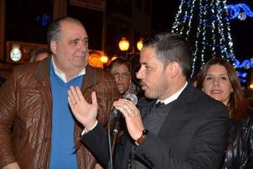 Encendido de la decoración navideña e inauguración del belén canario de Los Llanos  (Foto Francisco Javier Santana)